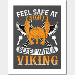 Viking Feel Safe At Night Posters and Art